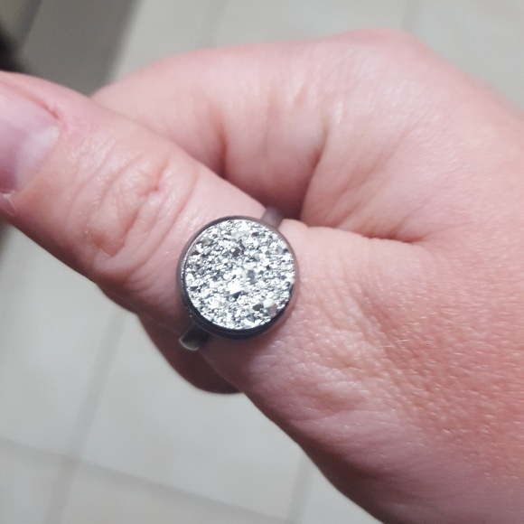 Stainless Steel Druzy Ring - Picture 3 of 3